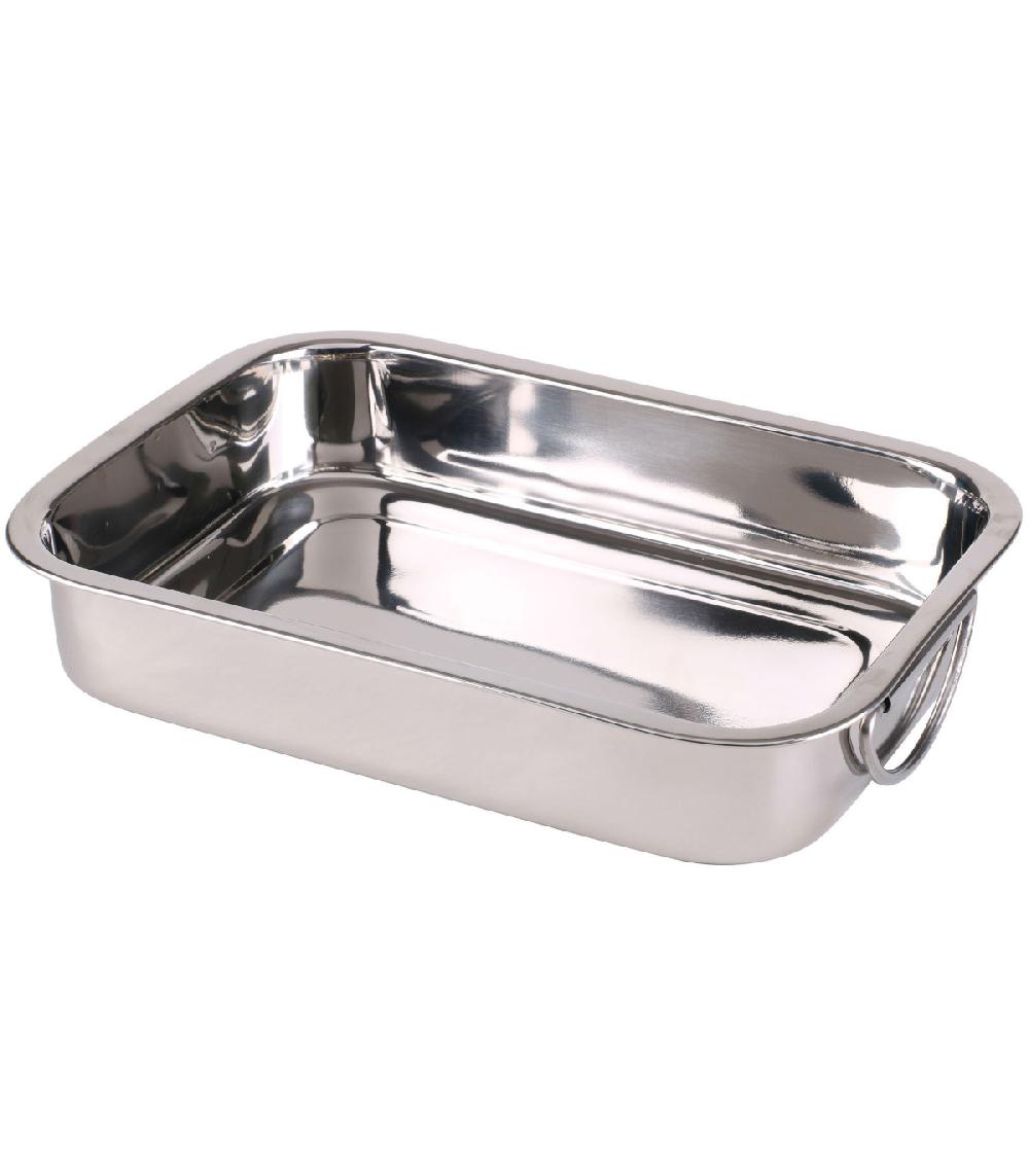 wadiga Plat à lasagne inox avec poignées - 33x24x6cm