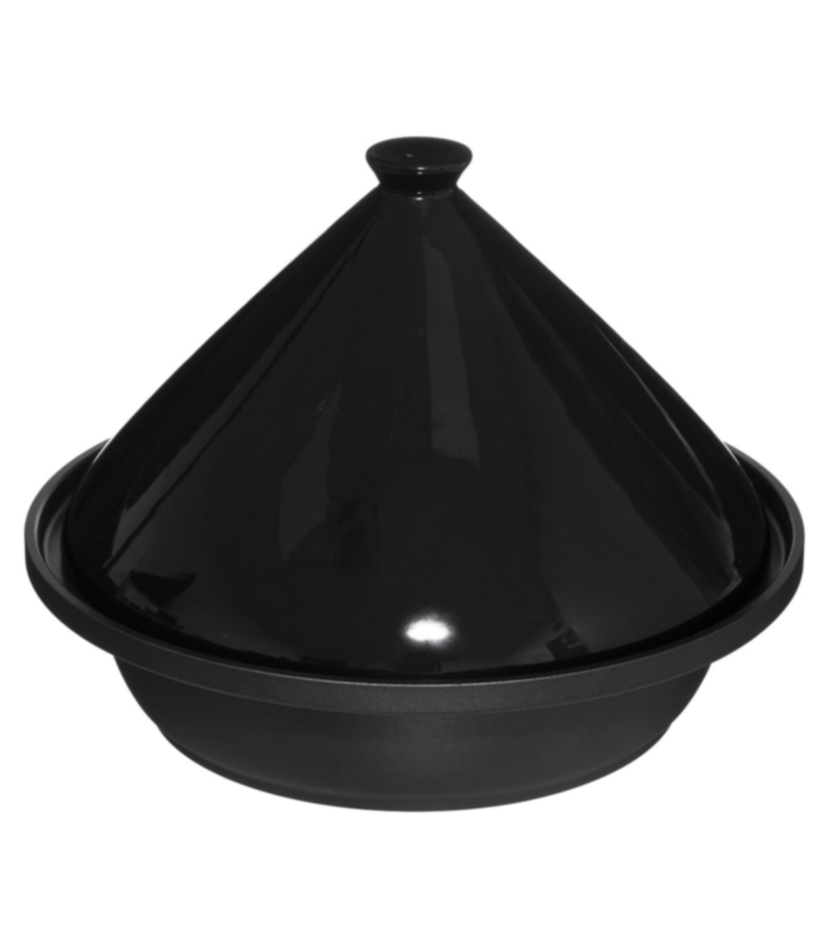 wadiga Plat à Tajine en céramique noire