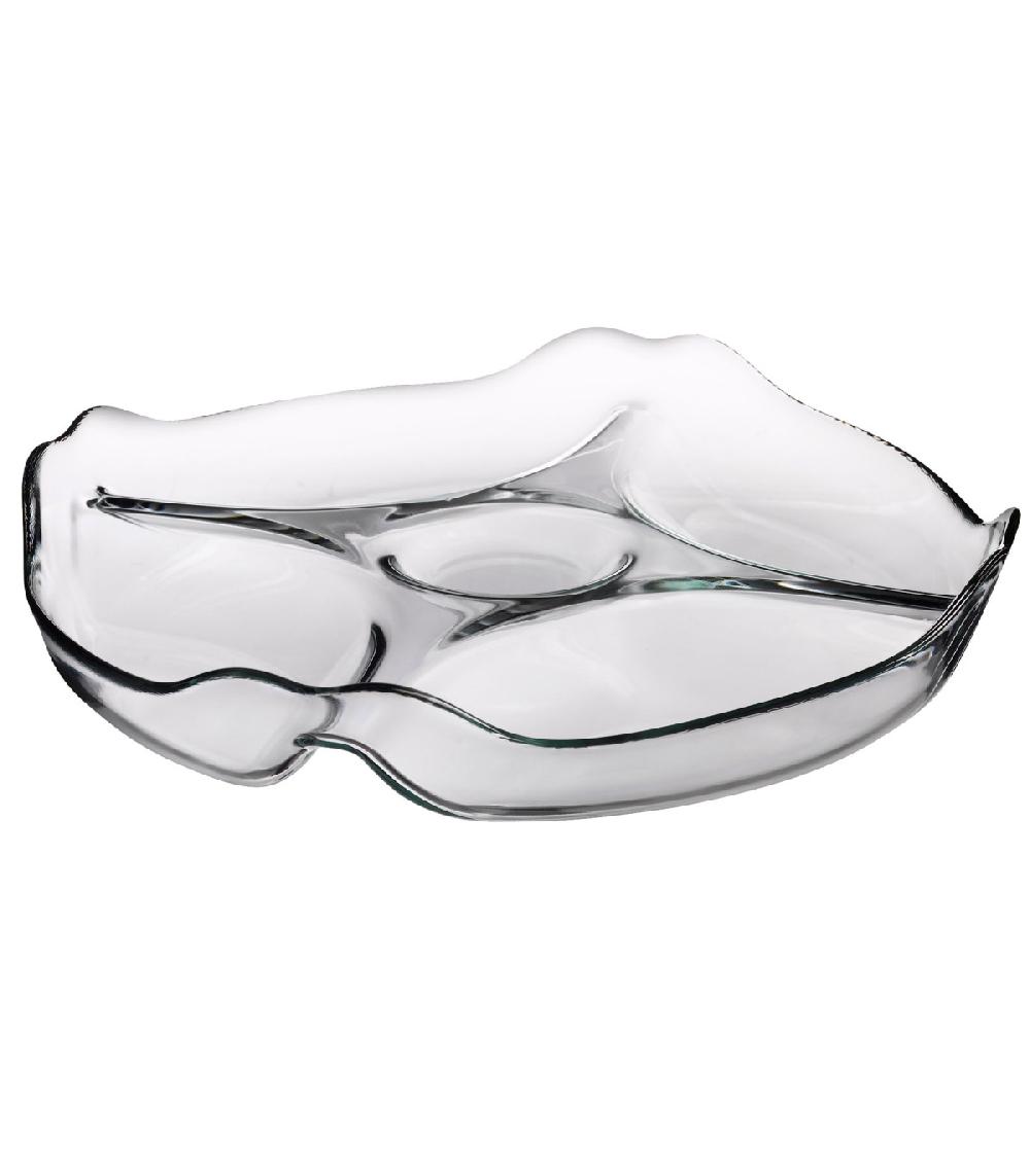 wadiga Plateau apéritif en verre 25x25x4cm