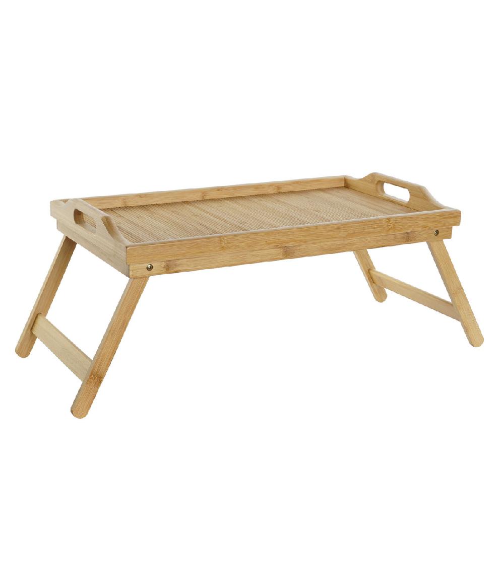 wadiga Plateau de lit en bambou 64x30x24cm