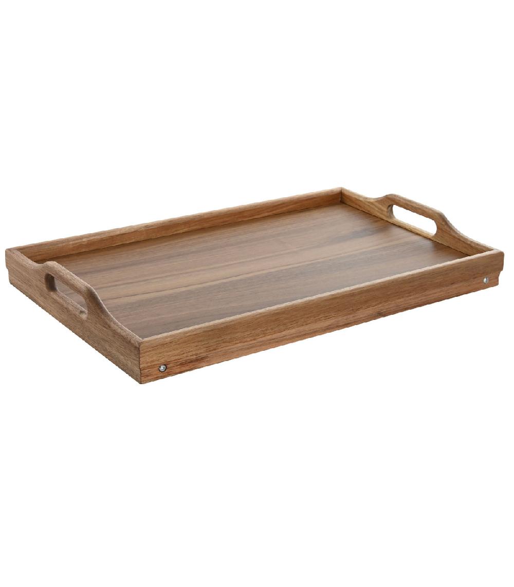 Wadiga Plateau De Lit En Bois D'acacia 58x30x24cm