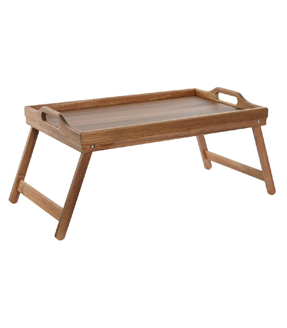 wadiga Plateau de lit en bois d'acacia 58x30x24cm