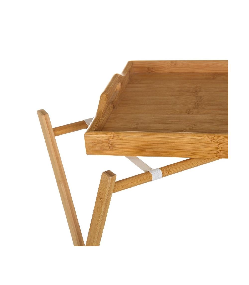 Wadiga Plateau En Bambou Avec Support - 35x55x61.5cm