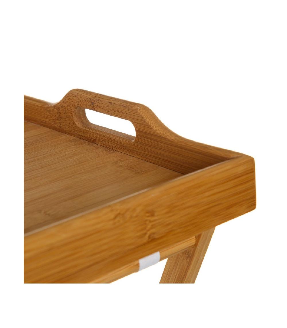 Wadiga Plateau En Bambou Avec Support - 35x55x61.5cm