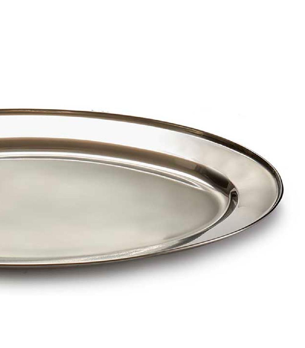 Wadiga Plateau Ovale En Inox 20x30x2cm