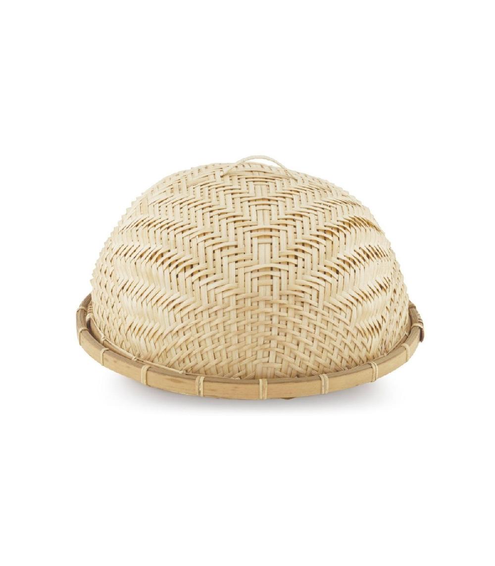 wadiga Plateau Rond + Cloche Alimentaire en Bambou