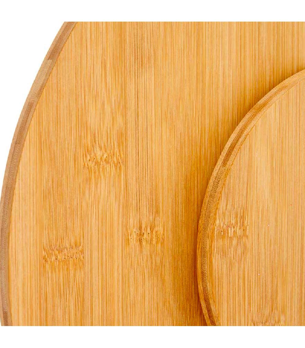 Wadiga Plateau Rond En Bambou Rotatif 40cm