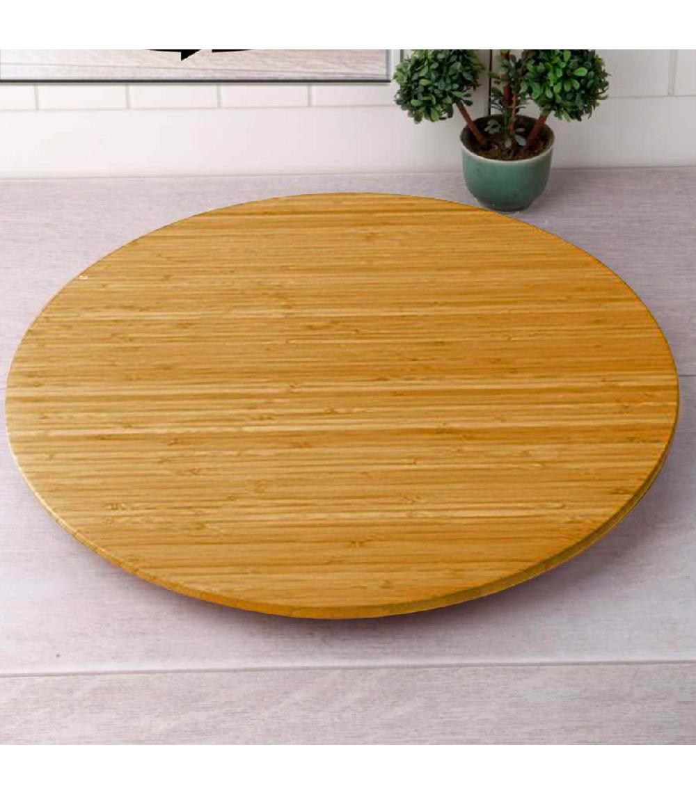 Wadiga Plateau Rond En Bambou Rotatif 50cm