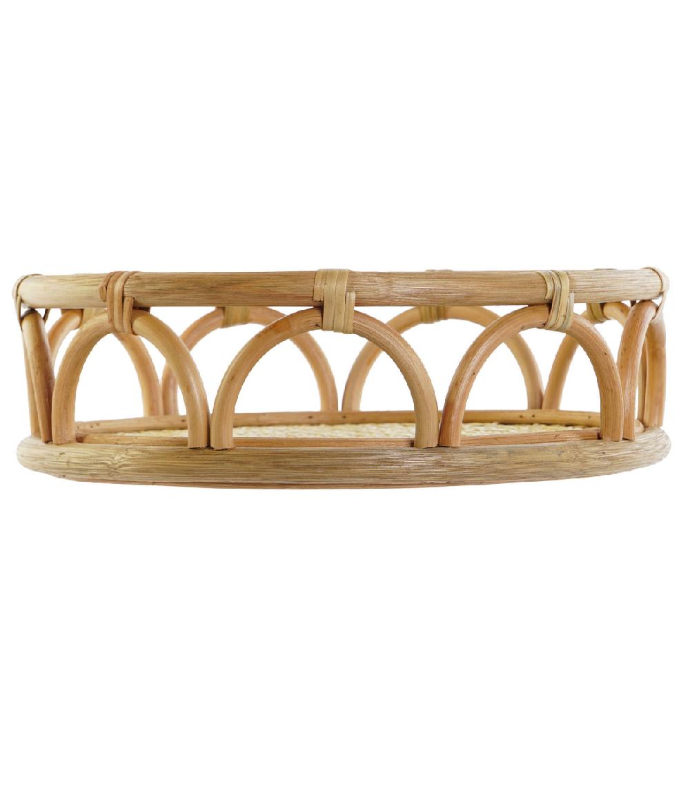 Wadiga Plateau Rond En Rotin 33x33x9cm