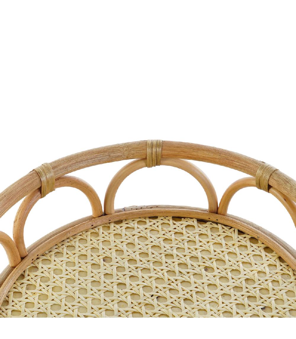 Wadiga Plateau Rond En Rotin 33x33x9cm
