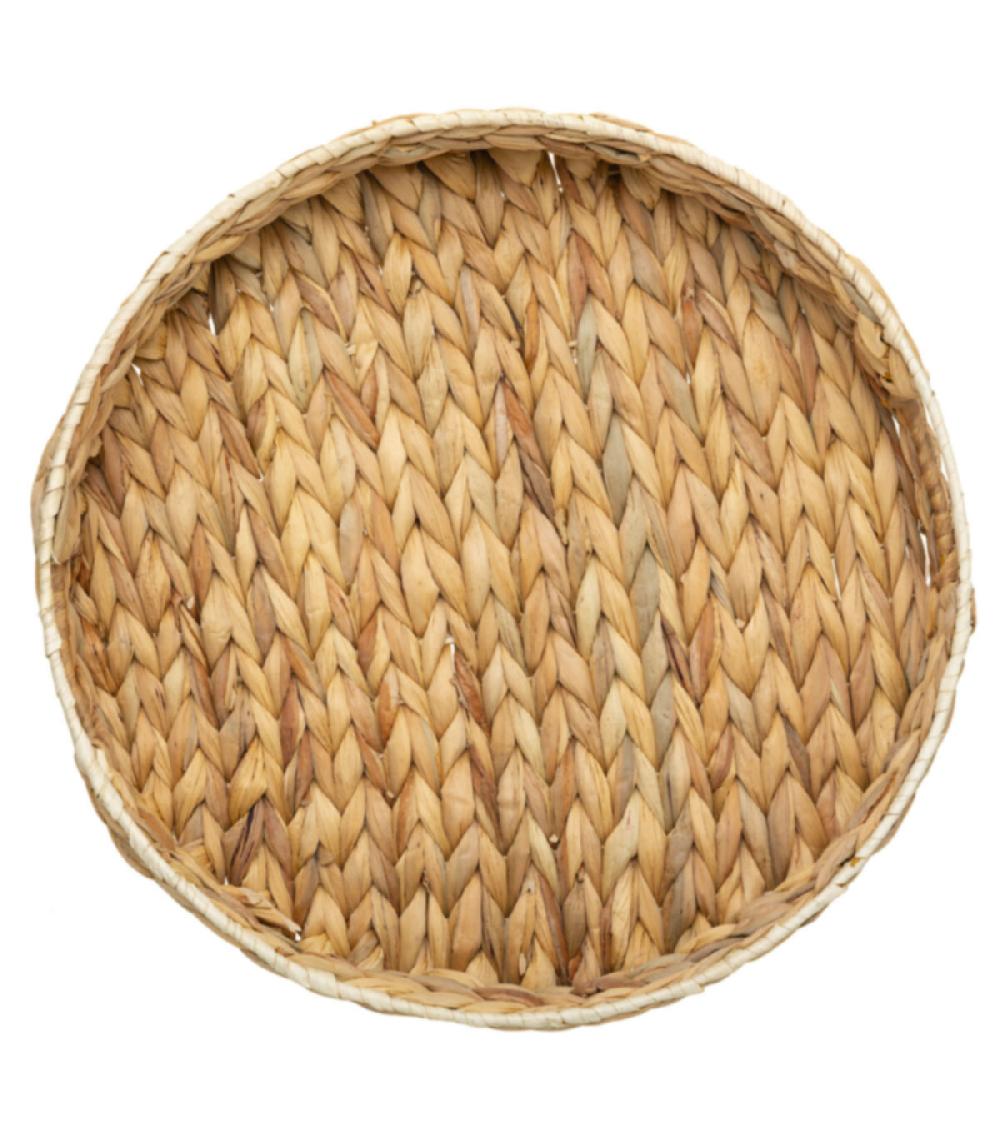 Wadiga Plateau Rond Tressé En Jacinthe D'eau - 35cm