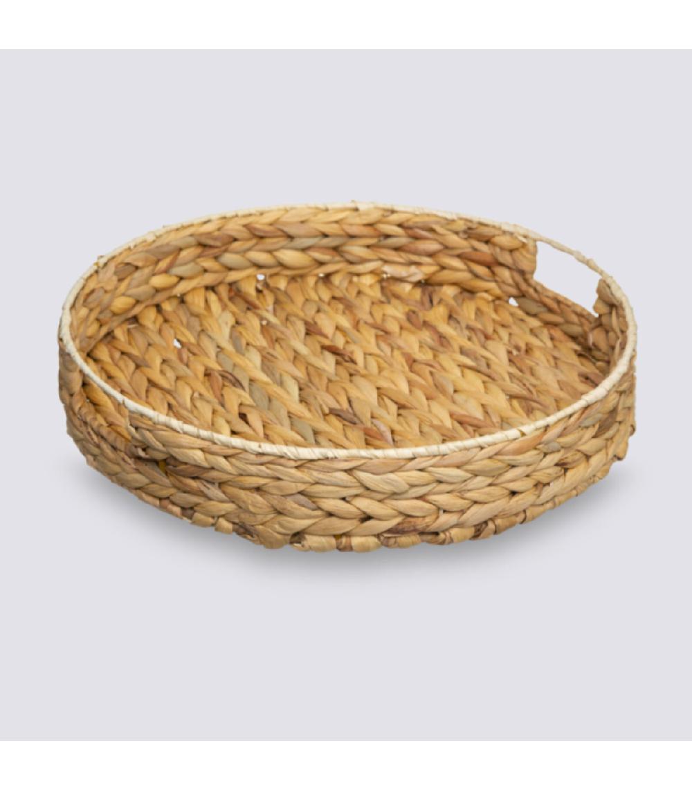 Wadiga Plateau Rond Tressé En Jacinthe D'eau - 35cm