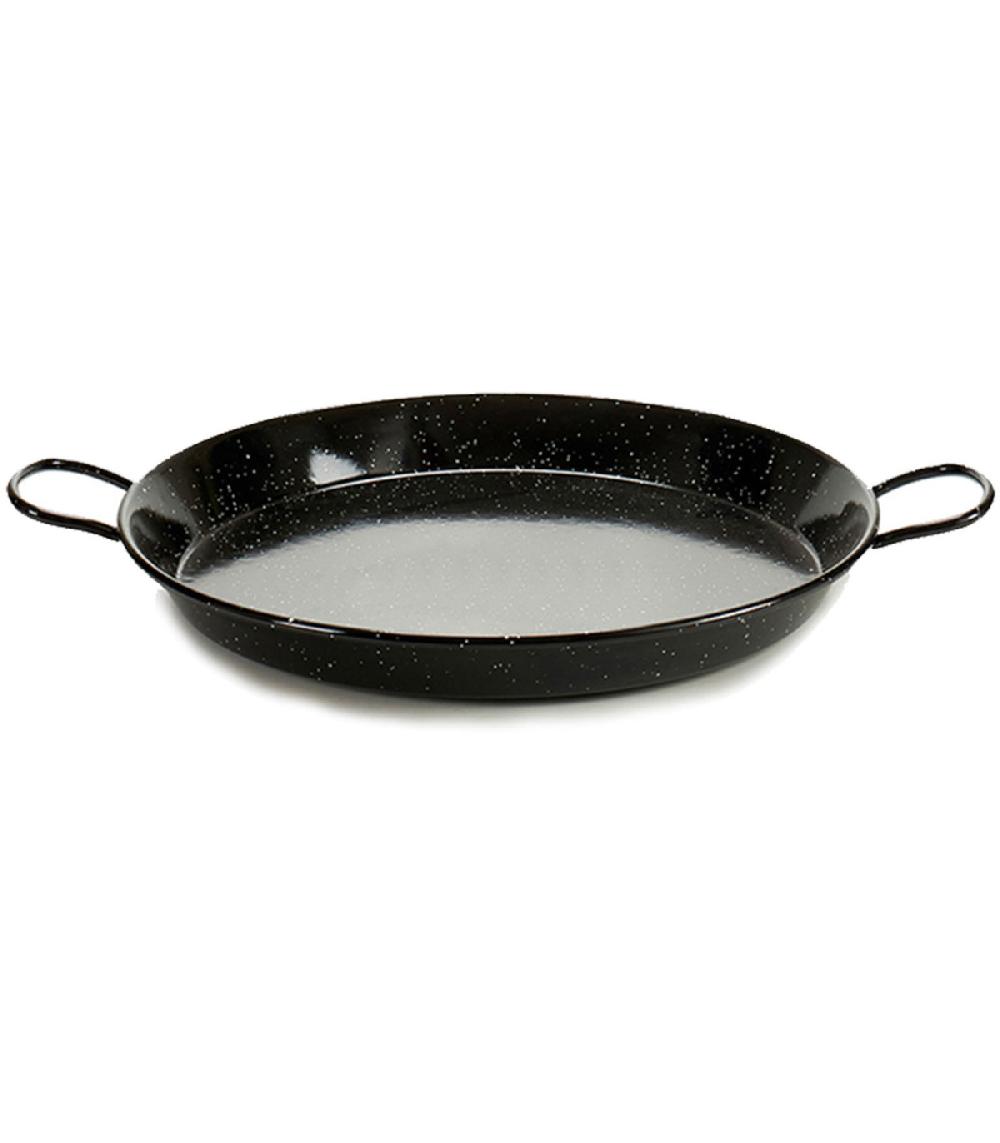 Wadiga Poêle à Paella En Métal émaillé Noir 34cm