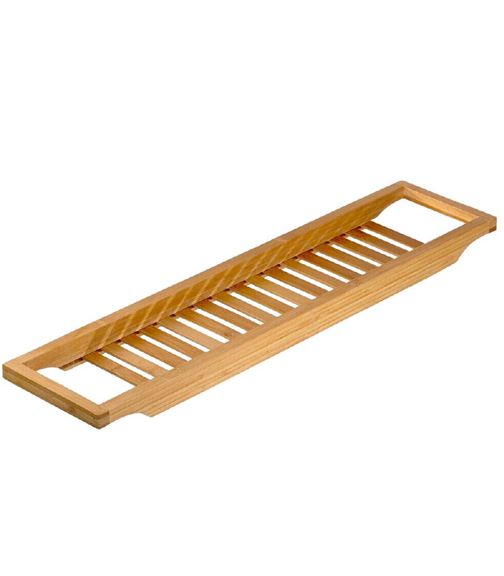 wadiga Pont de baignoire en bambou 70x14.5x4.5cm