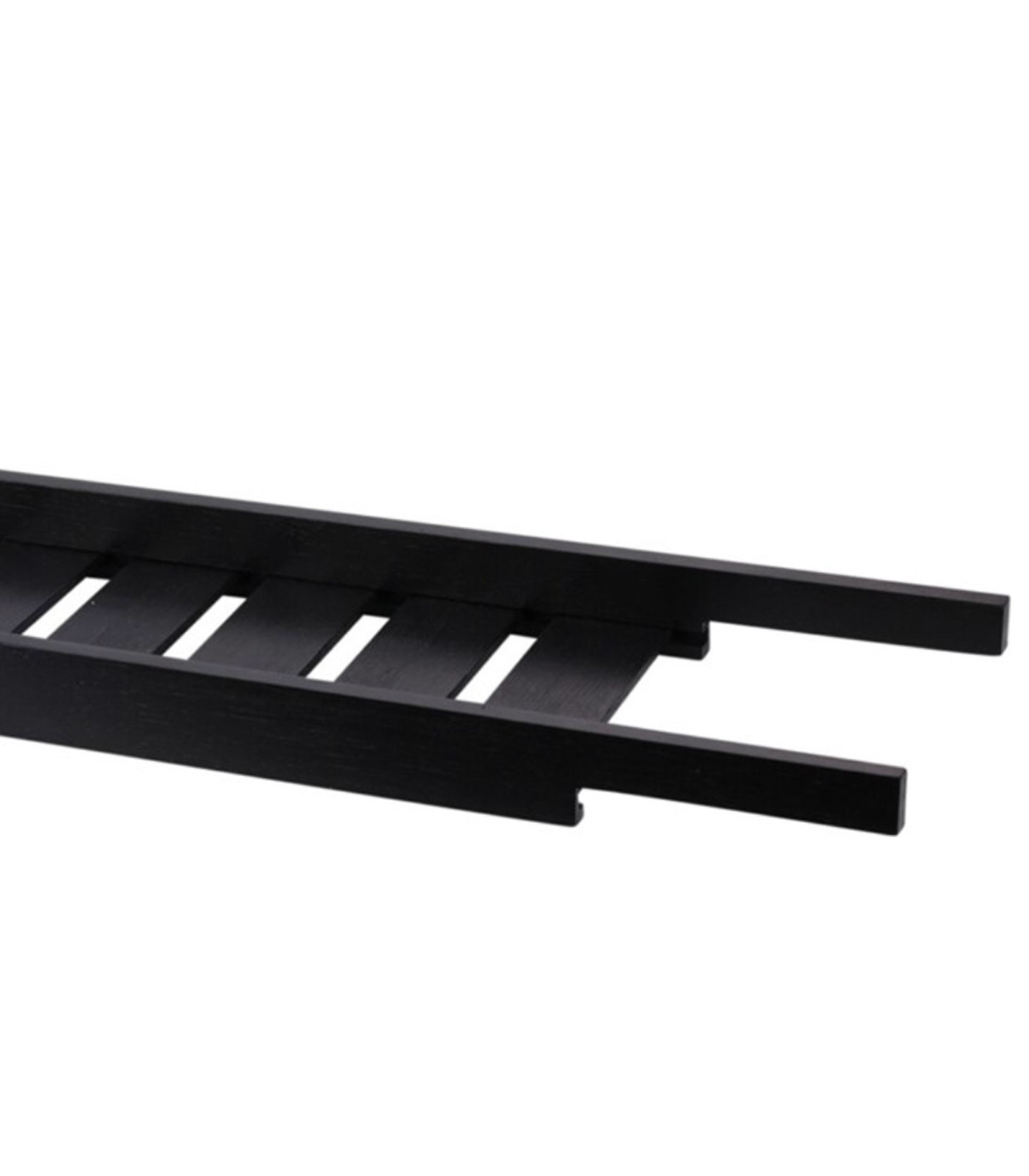 Wadiga Pont De Baignoire En Bambou Noir 68x15cm