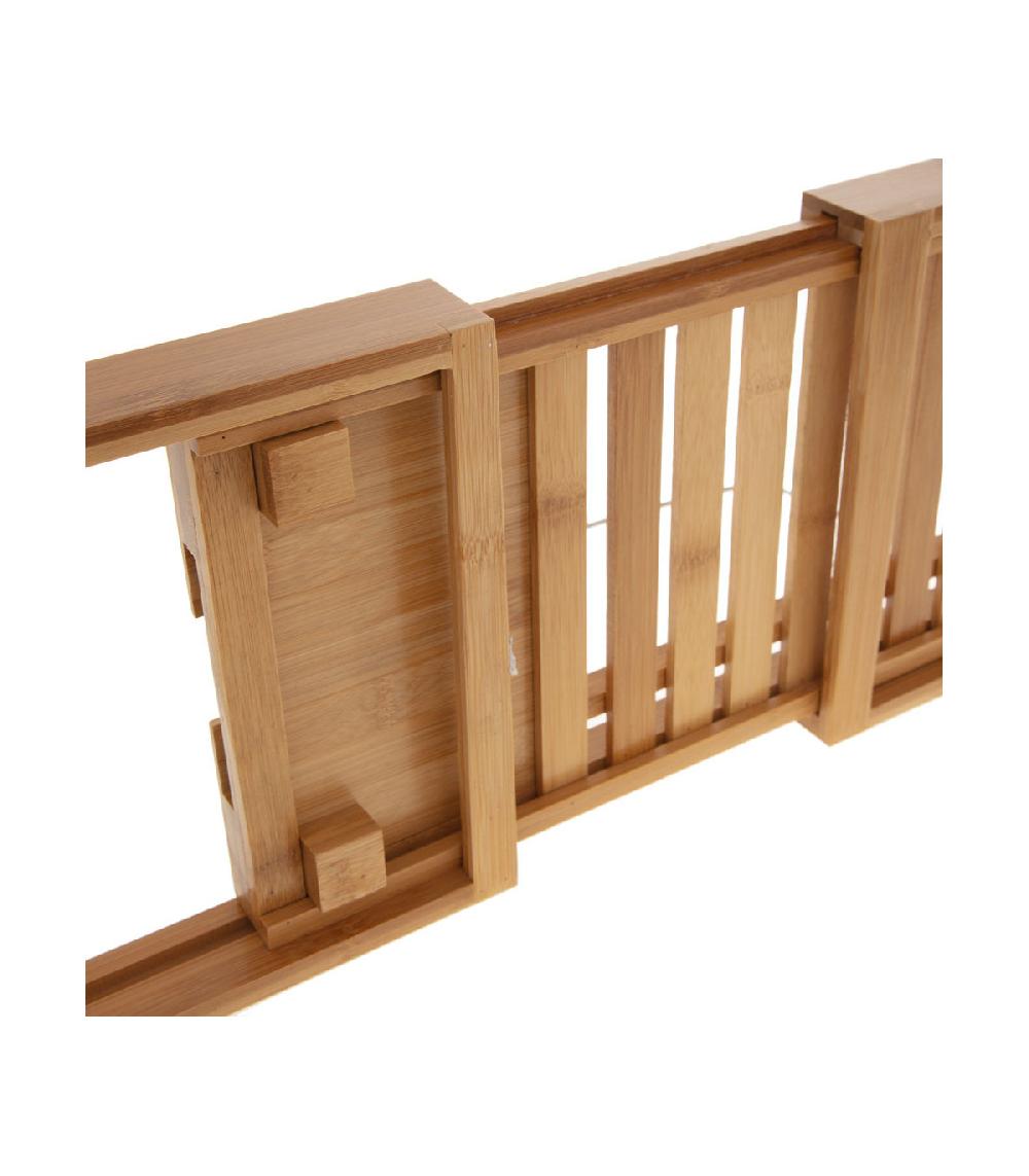 Wadiga Pont De Baignoire Extensible En Bambou
