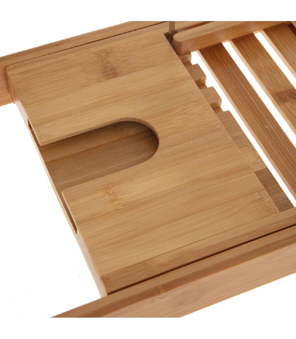 Wadiga Pont De Baignoire Extensible En Bambou