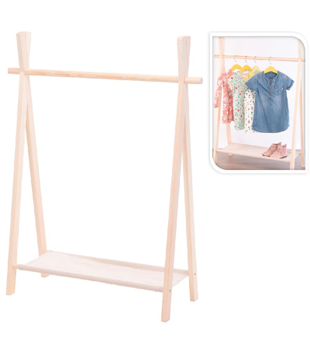 Wadiga Portant Vêtements En Bois Chambre Enfant