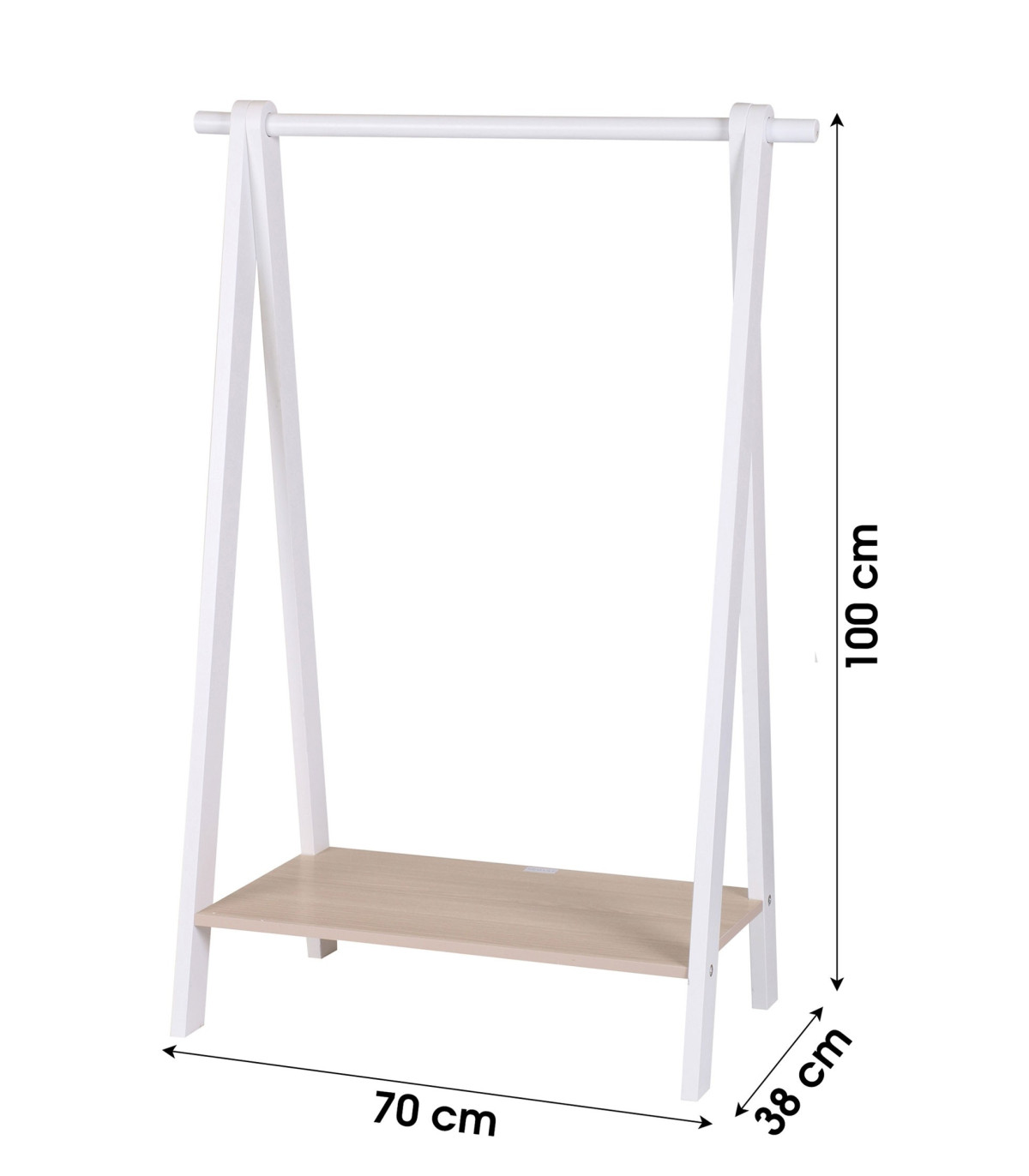 Wadiga Portant Vêtements En Bois Chambre Enfant