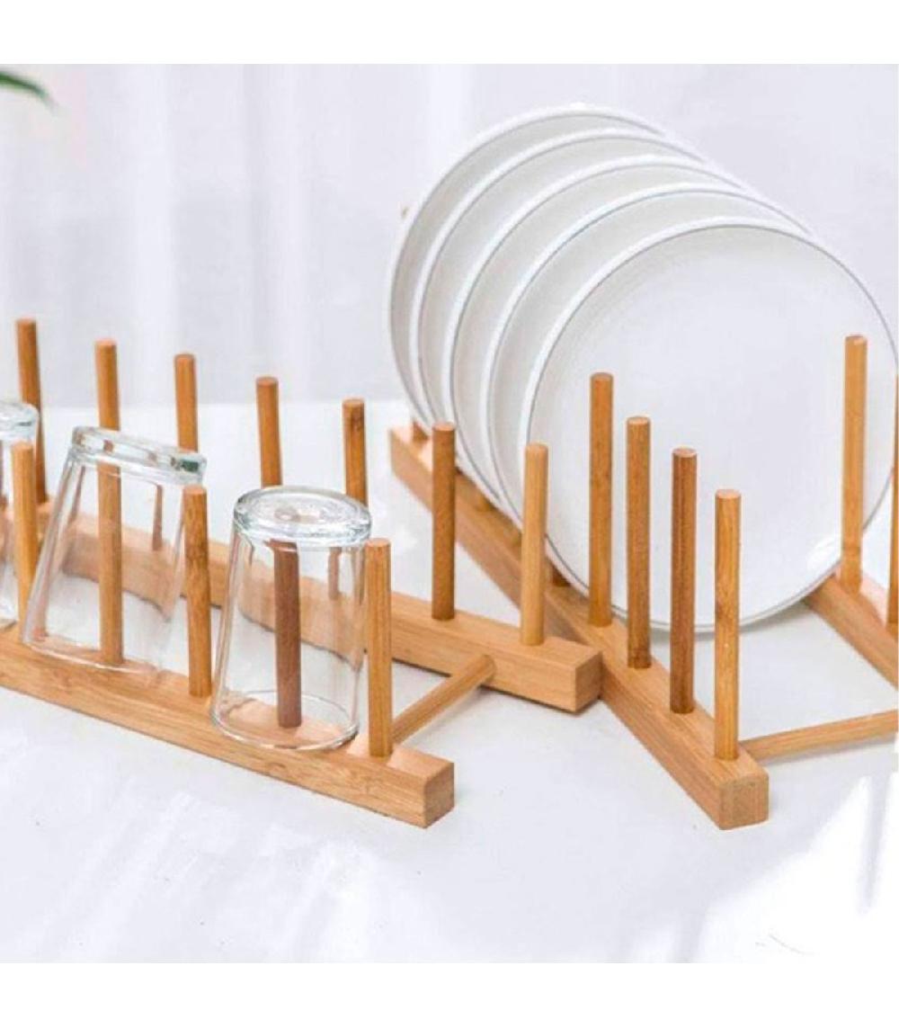 Wadiga Porte Assiettes En Bois 8 Assiettes