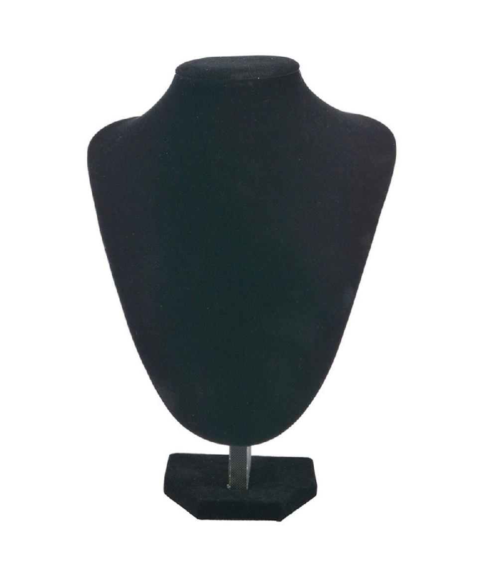 wadiga Porte bijoux buste tissu noir 19x25cm