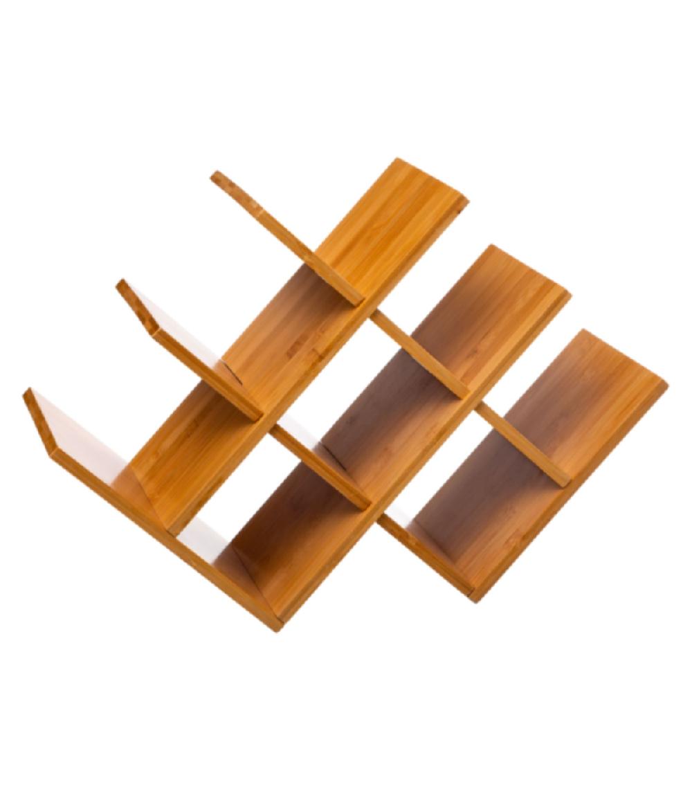 wadiga Porte bouteilles en bambou - 46.5x16.5x32cm