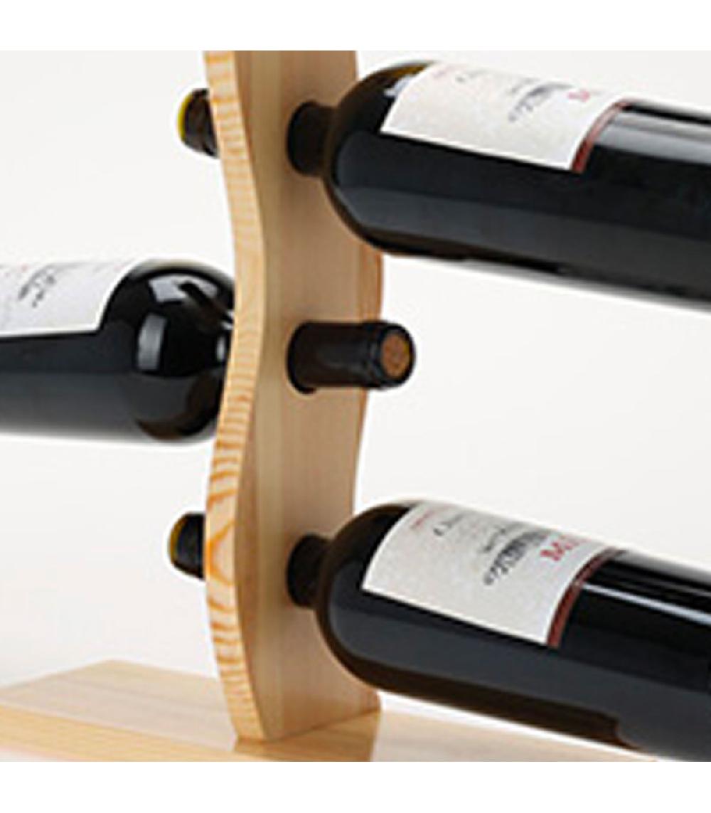 Wadiga Porte Bouteilles En Bois Pour 4 Bouteilles