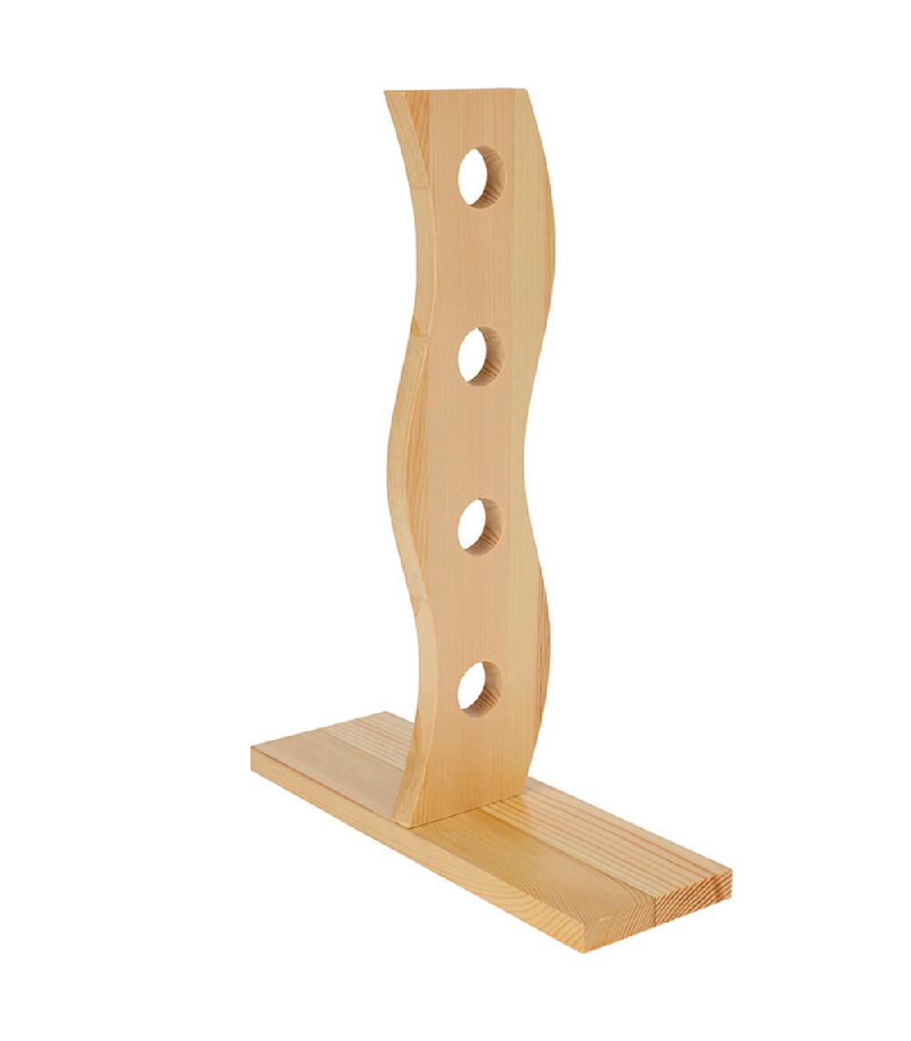wadiga Porte bouteilles en bois pour 4 bouteilles