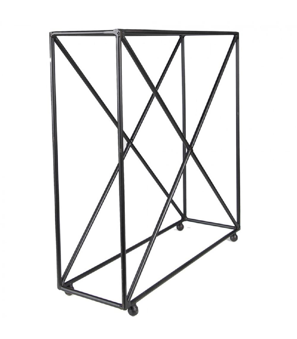 Wadiga Porte Bouteilles En Métal Noir 44x15x45cm