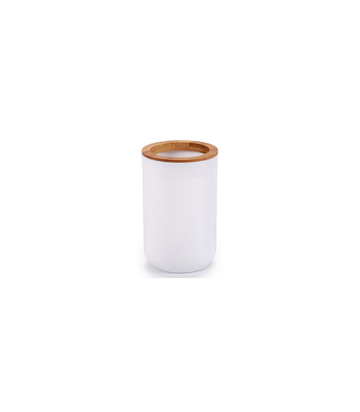 wadiga Porte Brosse à Dents Blanc et Bambou