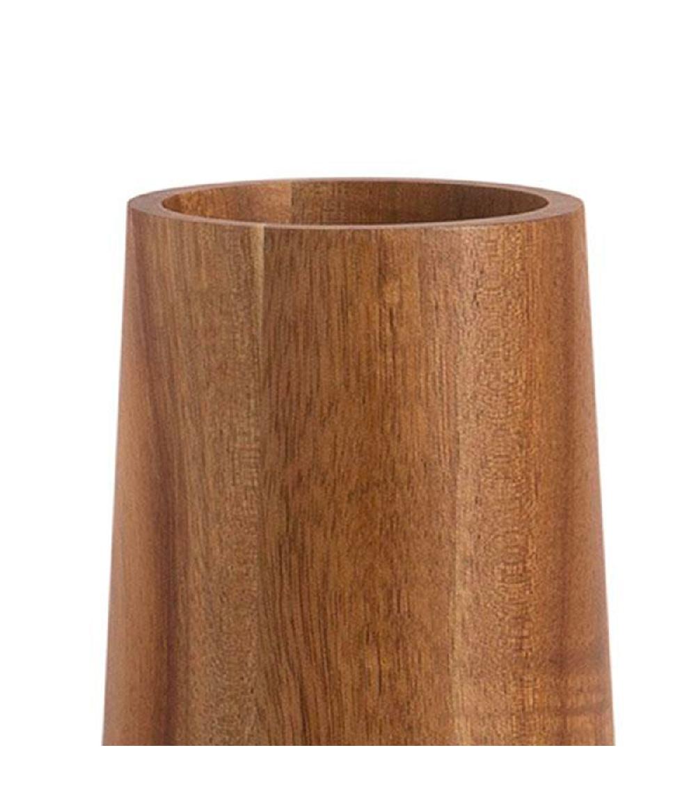 Wadiga Porte Brosse à Dents En Acacia 8x8x11.5cm