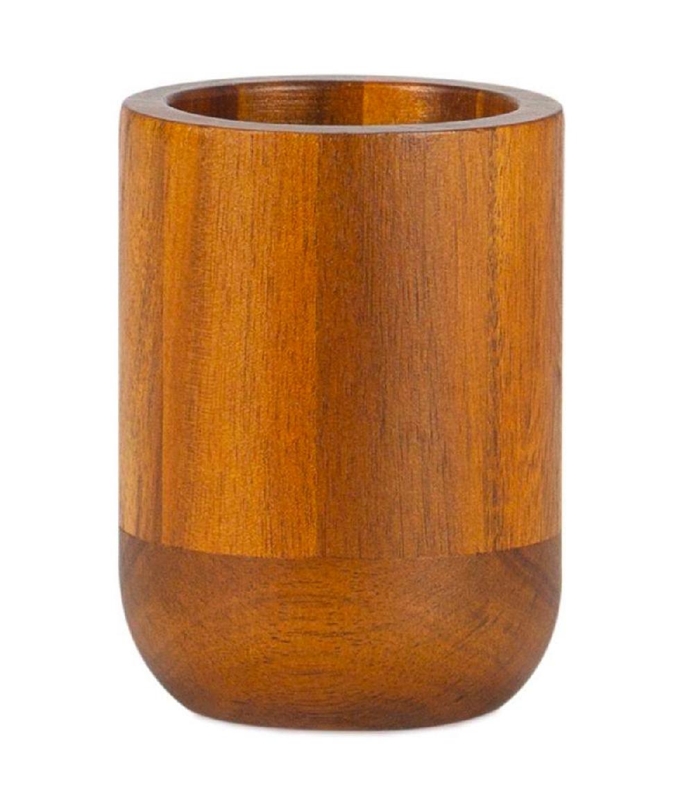 wadiga Porte brosse à dents en bois marron