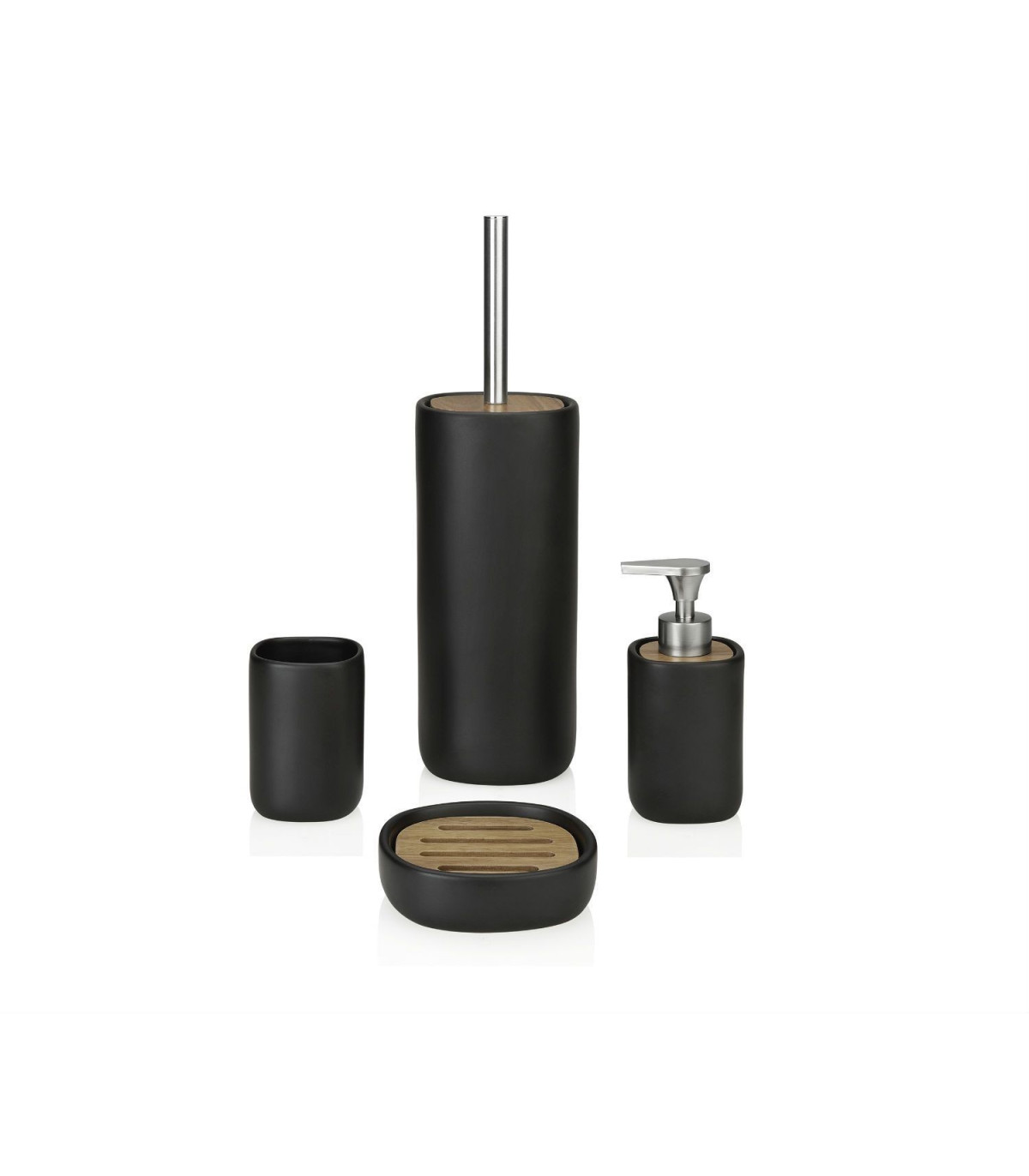 Wadiga Porte Brosse à Dents En Céramique Noire