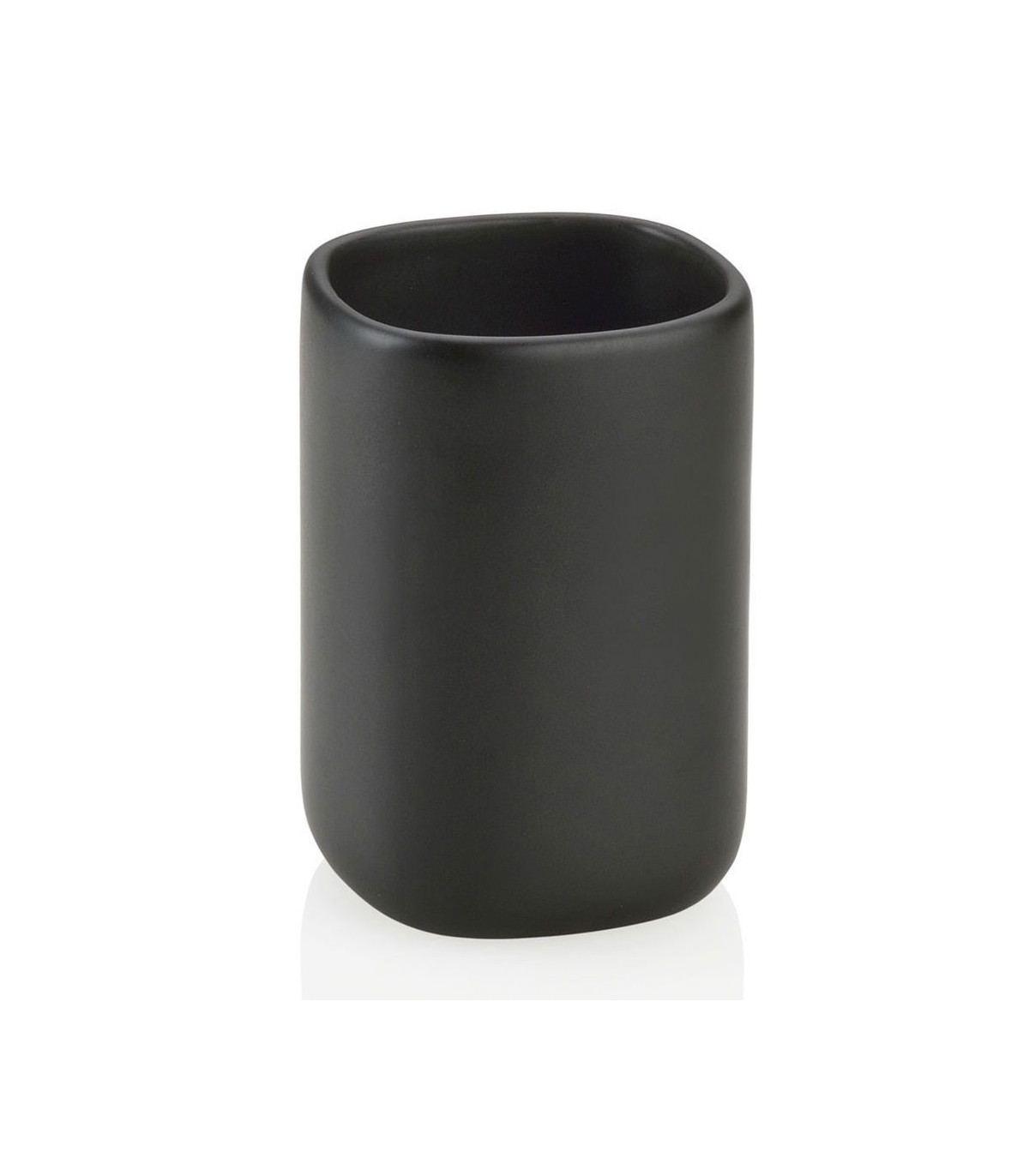 wadiga Porte Brosse à Dents en Céramique Noire