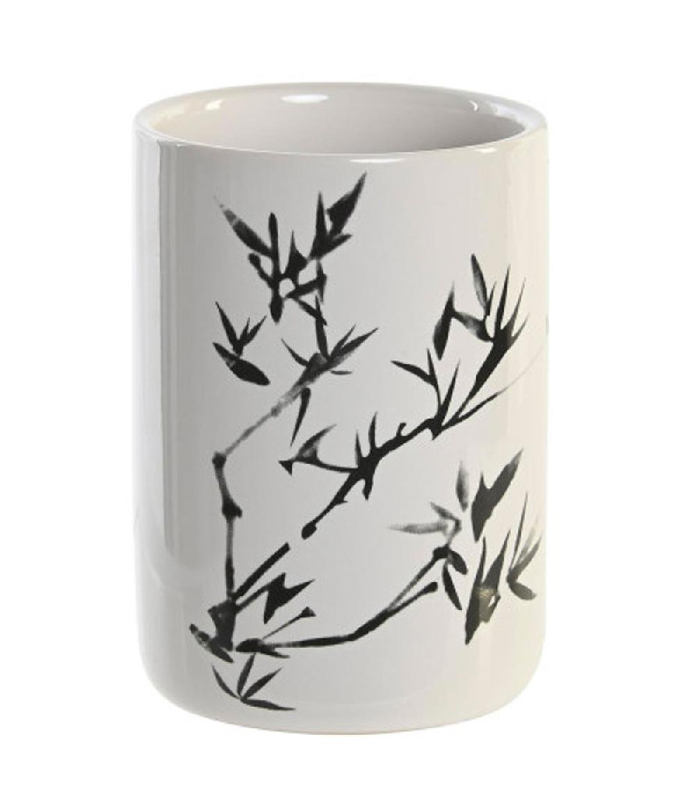 wadiga Porte brosse à dents en grès 8x8x11cm