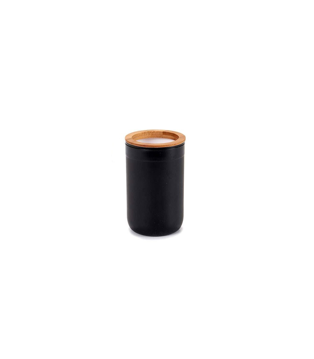 wadiga Porte Brosse à Dents Noir et Bambou