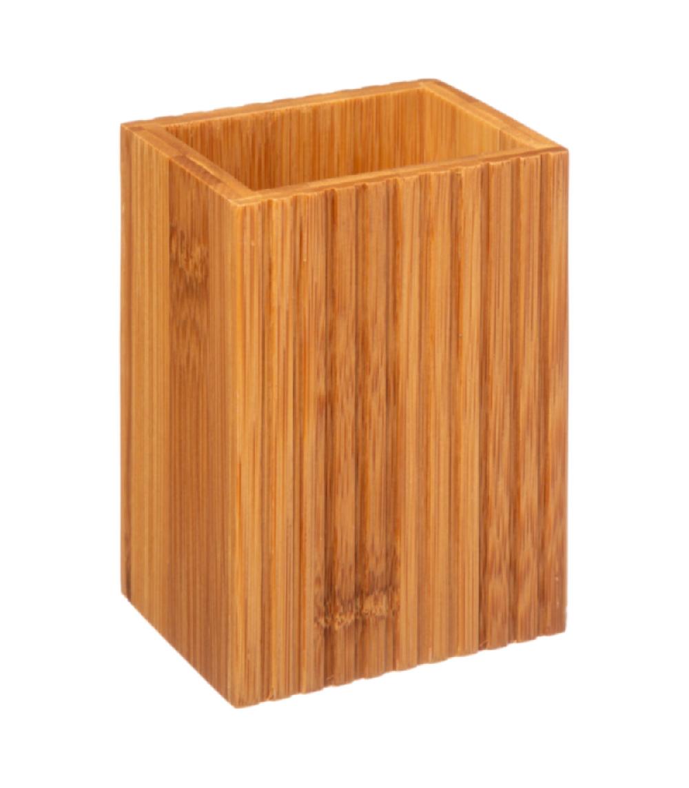 wadiga Porte brosses à dents bambou - 8.4x6.6x12.6cm