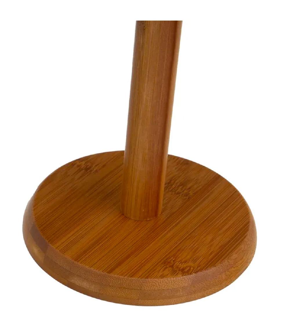 Wadiga Porte Essuie-tout Bambou à Poser 14x14x32cm