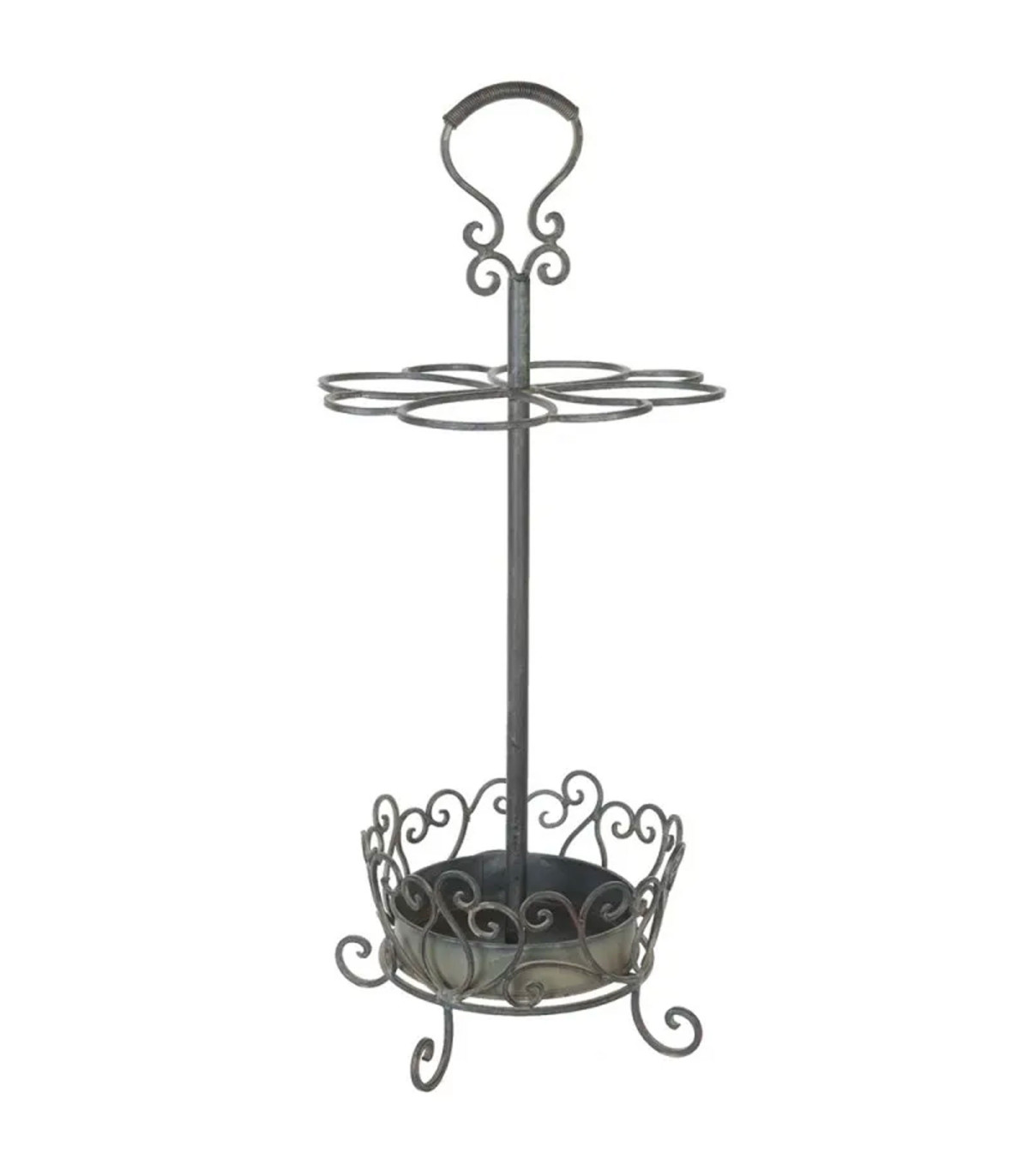 wadiga Porte parapluie en fer gris 30x30x68cm