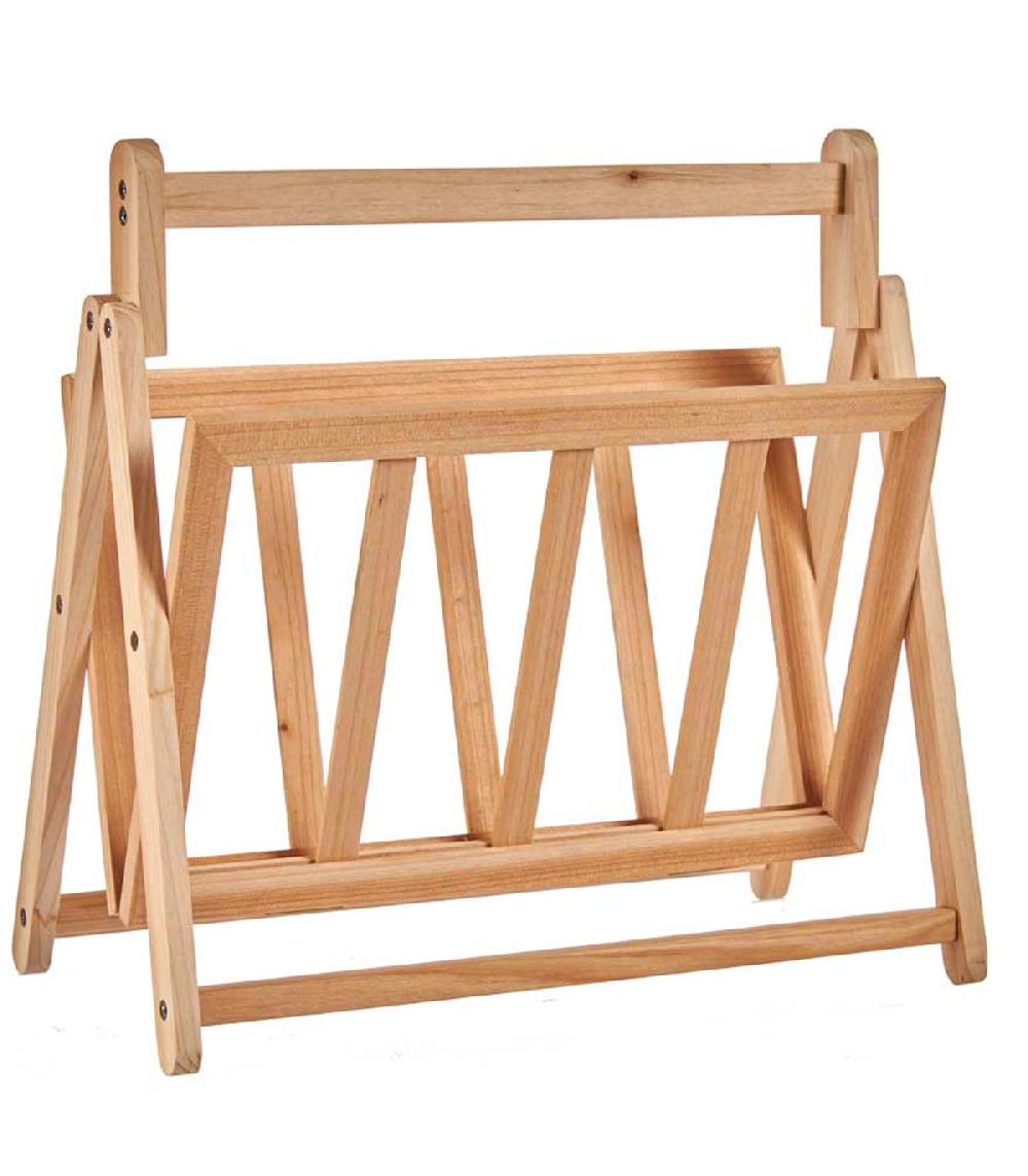 wadiga Porte-revues à poser en bois naturel