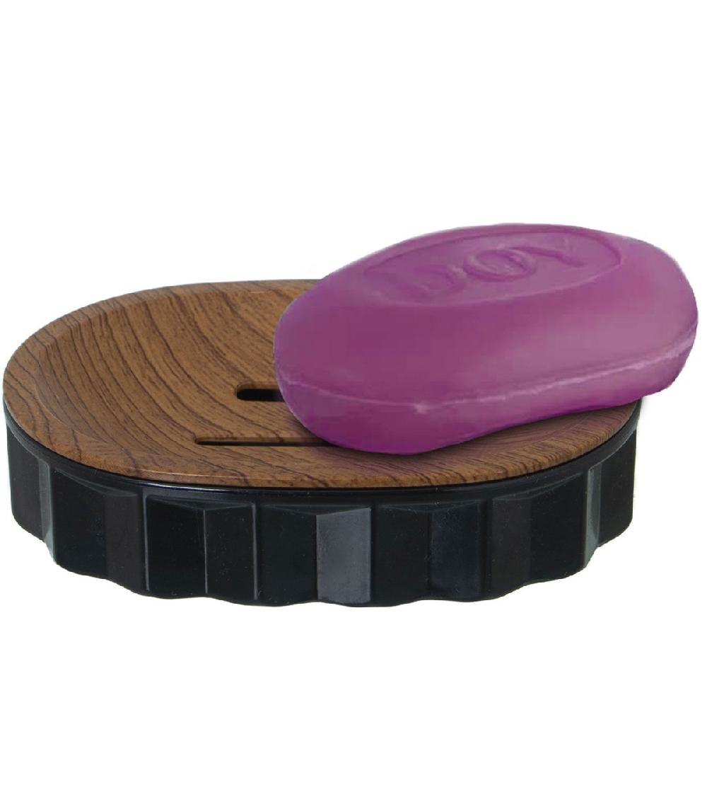 Wadiga Porte Savon Acrylique Noir Origami