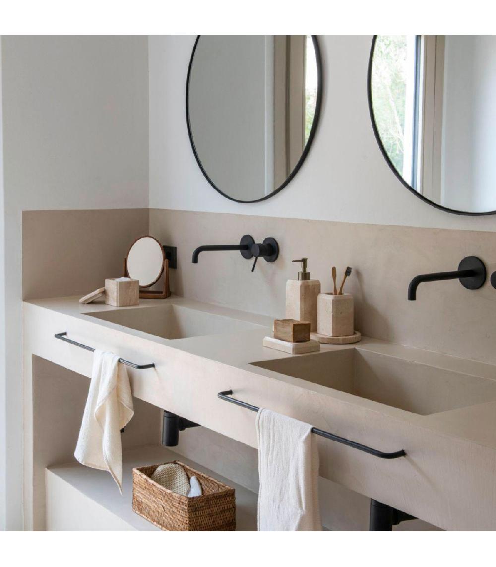 Wadiga Porte Savon En Travertin 13x9x2.5cm