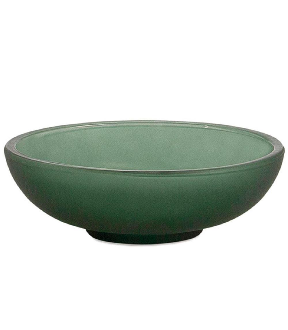wadiga Porte savon en verre vert mat 12.5x12.5x4cm