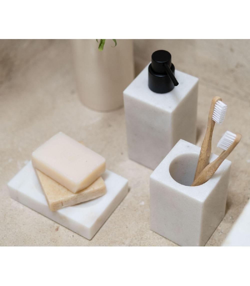 Wadiga Porte Savon Rectangulaire En Marbre Blanc