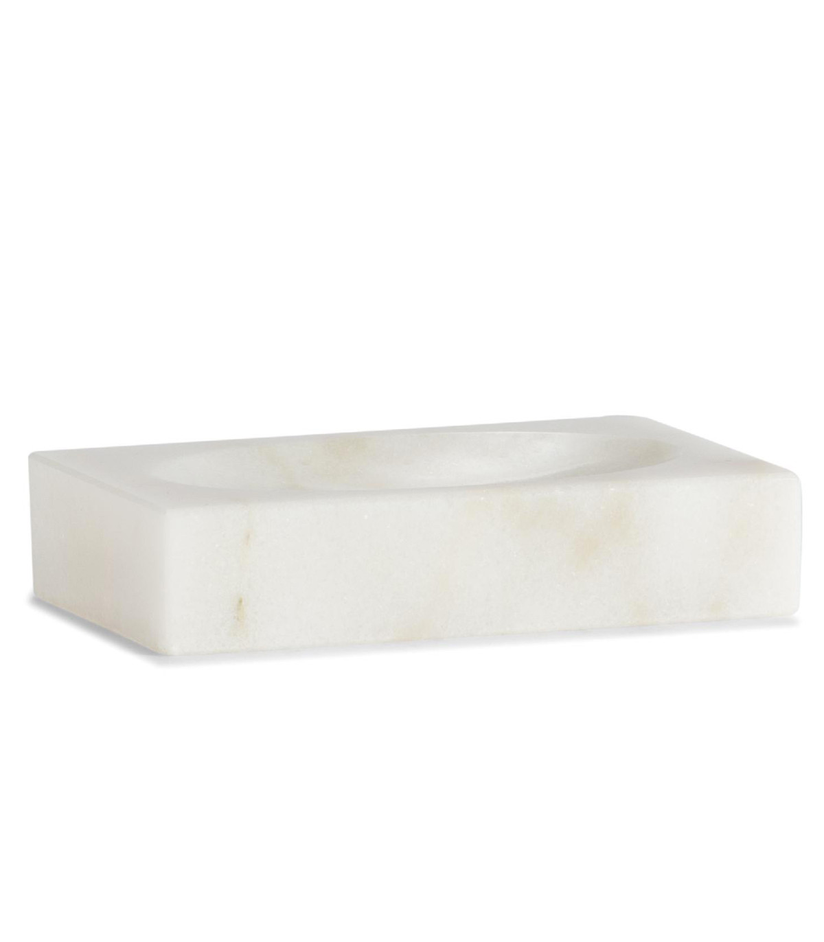 wadiga Porte Savon Rectangulaire en Marbre Blanc