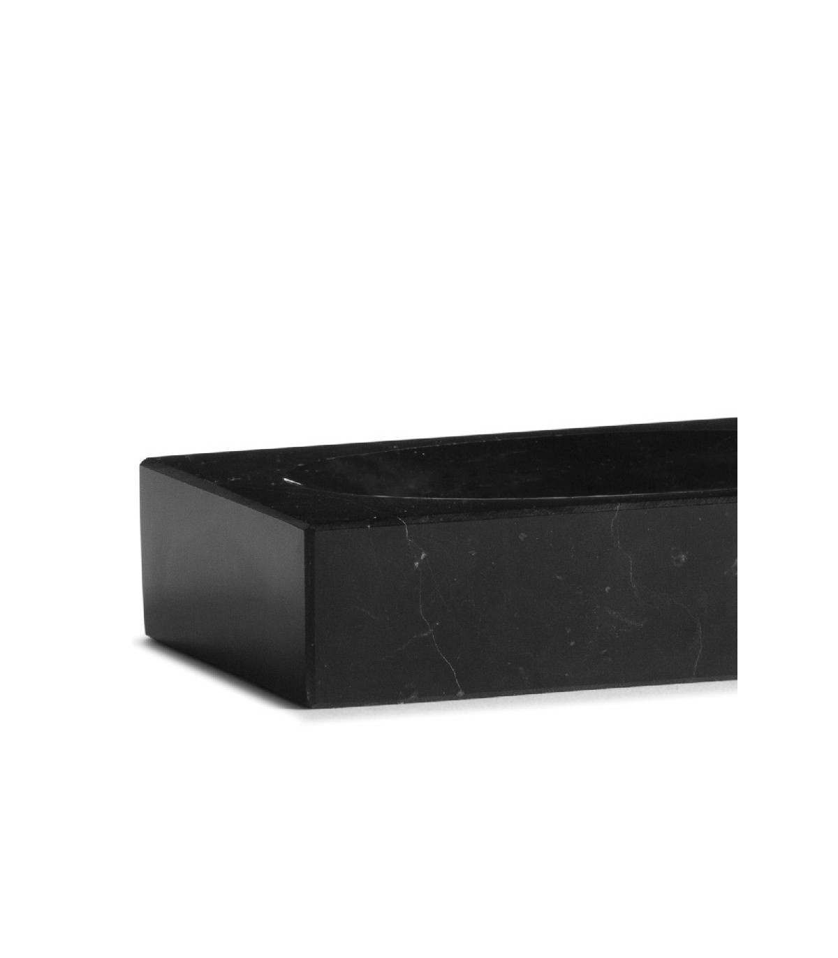 Wadiga Porte Savon Rectangulaire En Marbre Noir