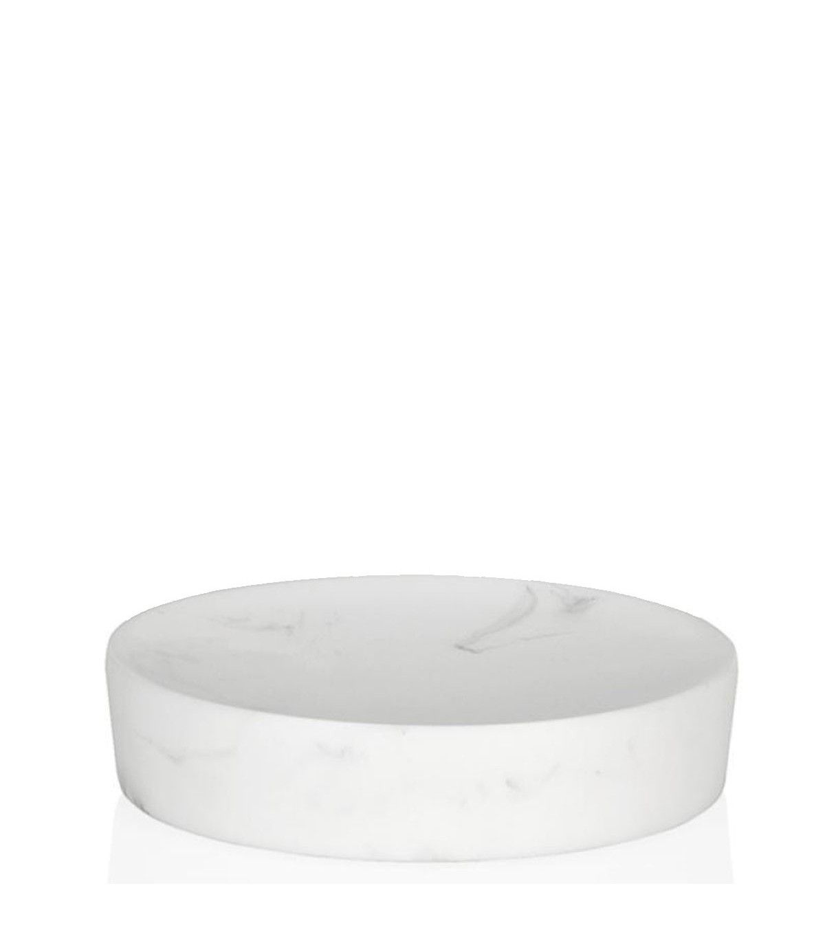 wadiga Porte Savon Rond Résine Effet Marbre Blanc