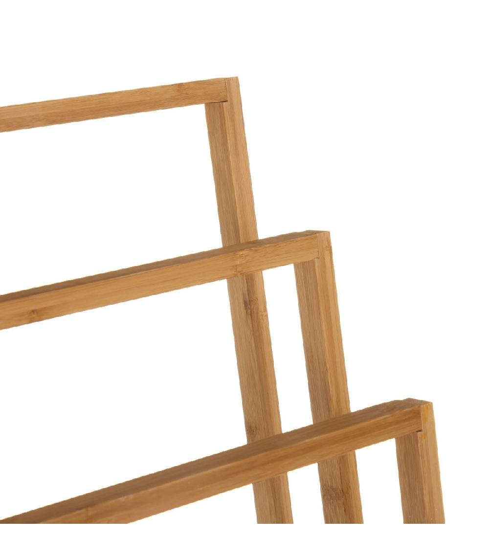 Wadiga Porte Serviette Sur Pied En Bambou 3 Bras