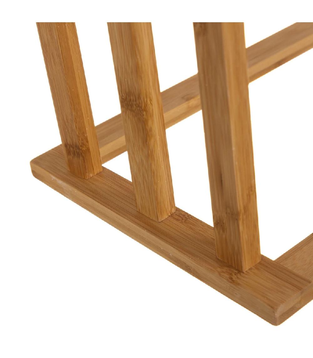 Wadiga Porte Serviette Sur Pied En Bambou 3 Bras