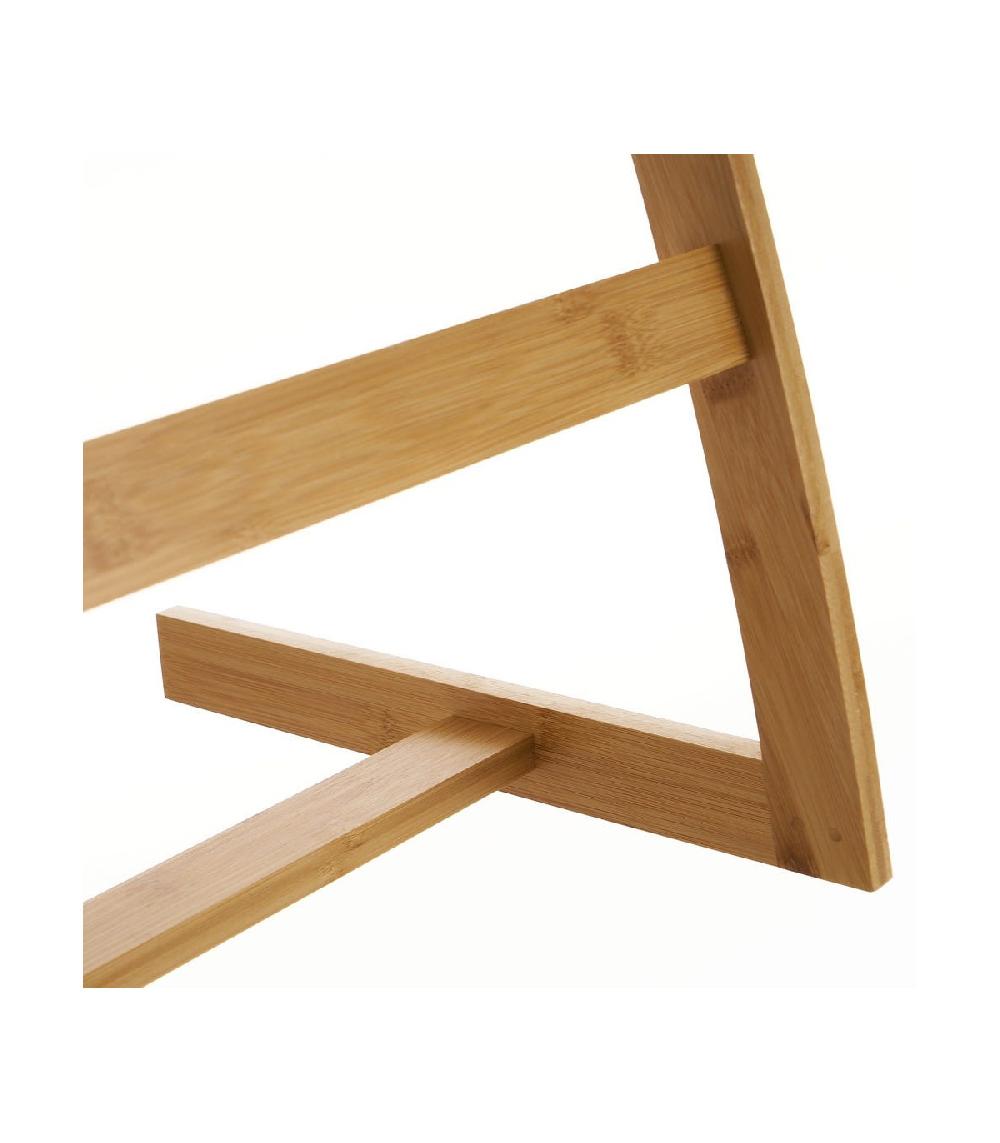 Wadiga Porte Serviette Sur Pied En Bambou Et Inox